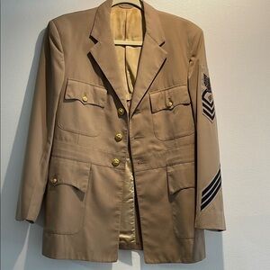 F & M Naval Uniform Shop Men’s Vintage Military WWII Korean War  Small Medium
